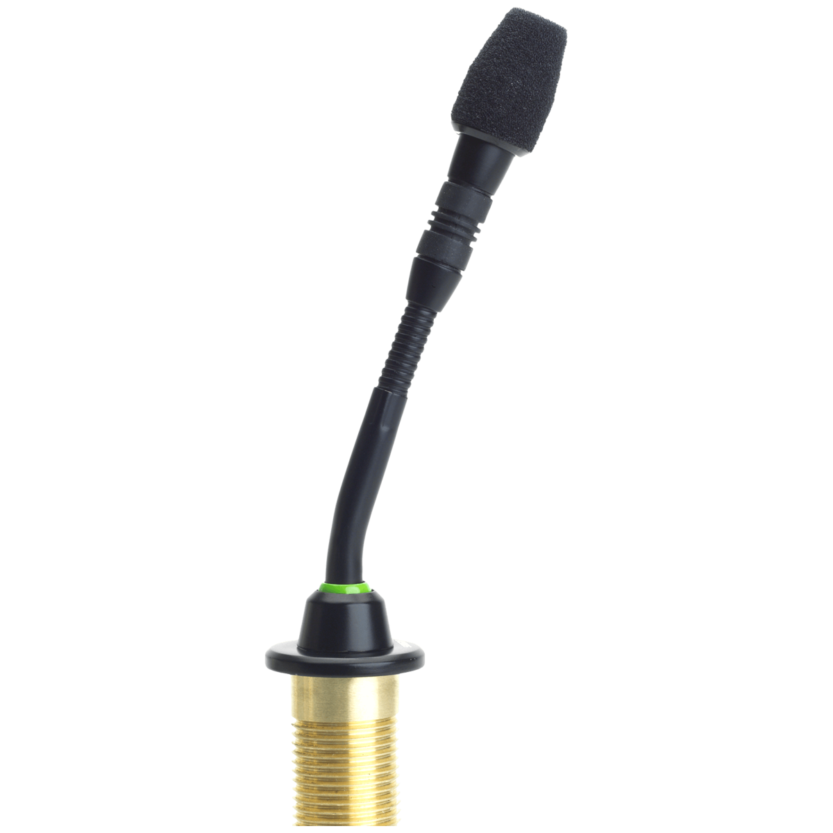 Micrófono Flexo 15cm Led Bicolor Cardioide con Previo. Negro