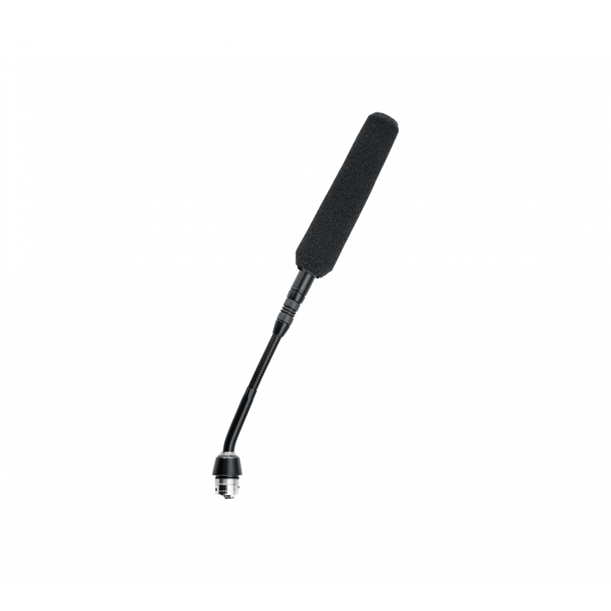 Micrófono Flexo 15cm Led Bicolor Mini-Cañón con Previo. Negro