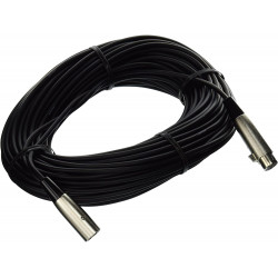 Cable de micro Hi-Flex con conexión XLR3MX/XLR3FX de 30m. Negro.