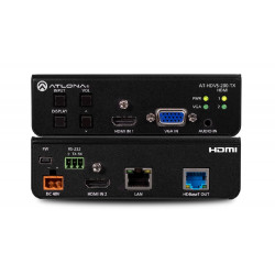Transmisor serie HDVS con entradas 2x HDMI y VGA. HDBaseT (100mts)