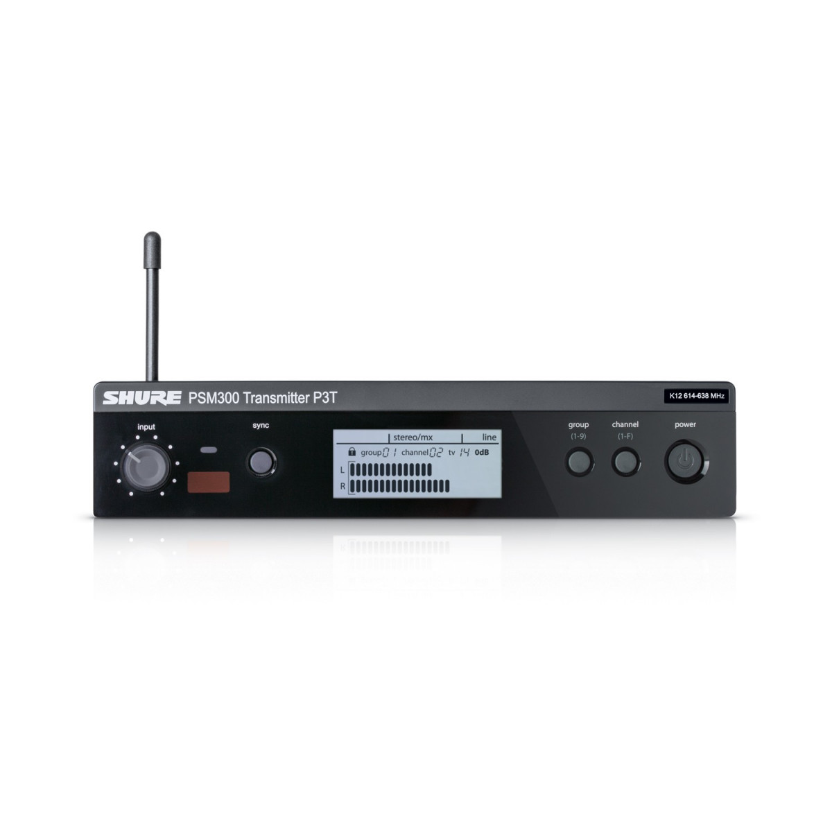 Transmisor PSM300 Inalámbrico UHF hasta 15 sistemas compat. 630-654 MHz.
