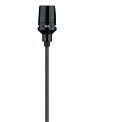 Micrófono de condensador Electret Lavalier cardioide. Color negro.