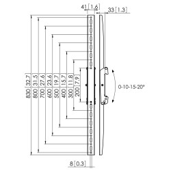 PFS 3308 Bandas de interfaz vertical con inclinación