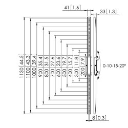 PFS 3311 Bandas de interfaz vertical con inclinación